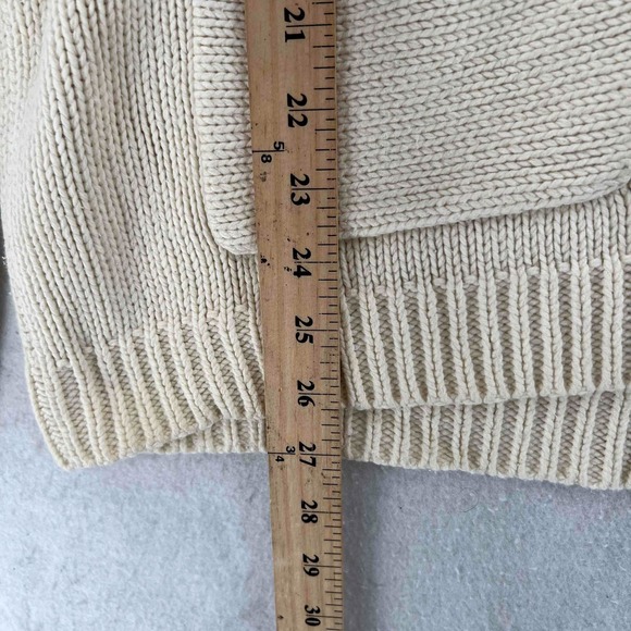 Lucky Brand Mens Ivory Cardigan Sweater Button Down Cotton Knit Size XL - Picture 5 of 9